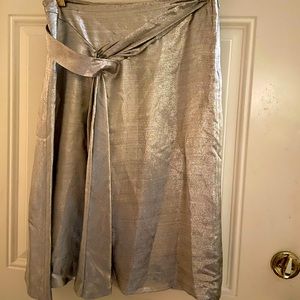Jil Sander Chrome Silver Skirt size 42
